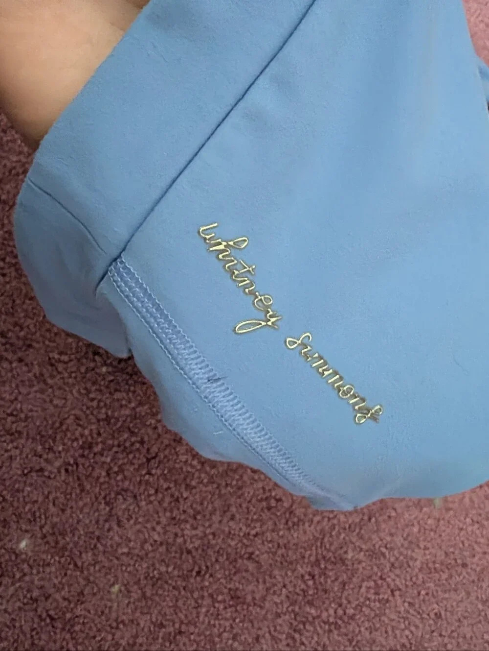 Whitney Simmons X Gymshark Sports Bra Light Blue Crop Top Gym Fitness Athleisure